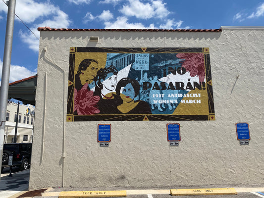 1937 Antifascist Women's March Mural Ybor City Florida 2023