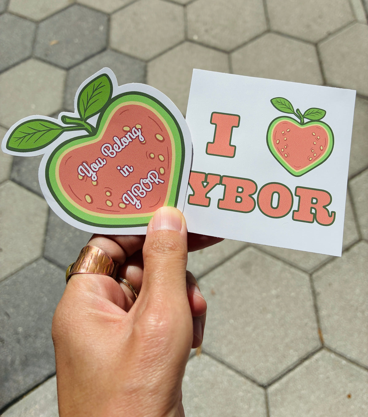 You Belong in Ybor (Guava Heart Pin)
