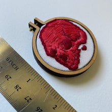 Load image into Gallery viewer, Embroidered Skull Mini (two-tone red)