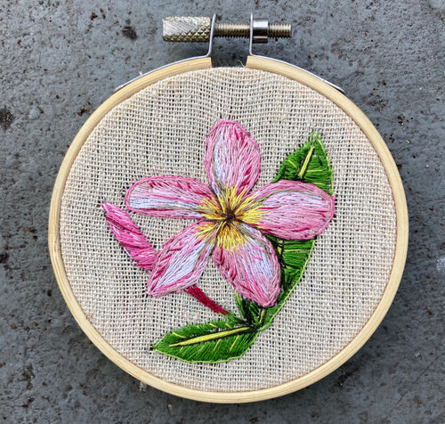 Plumeria embroidery